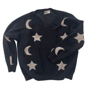 Beach Riot Black Star & Moon Sweater XL